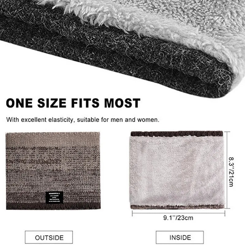 Fleece-Lined Knit Neck Warmer