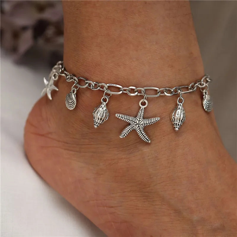 Starfish Beaded Anklet