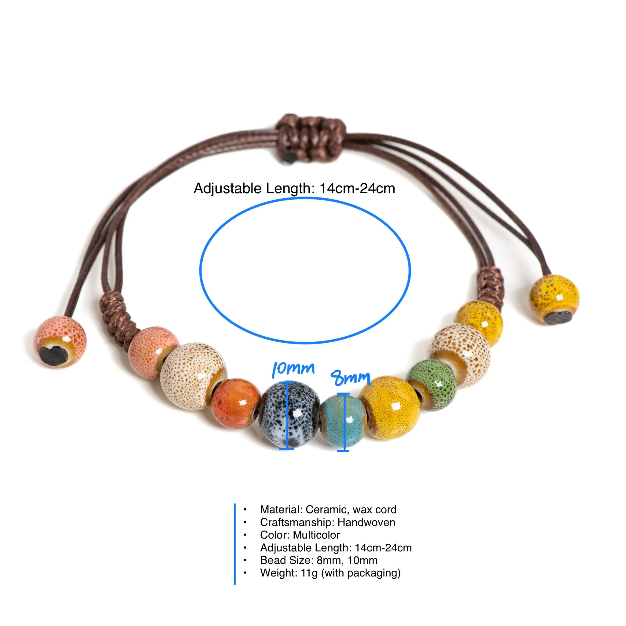 Colorful Handmade Ceramic Bracelet