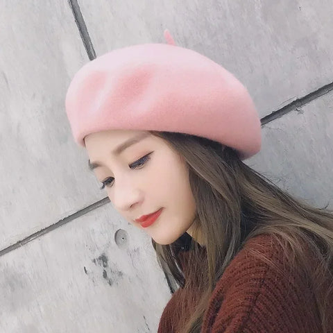 Wool-Blend French Beret