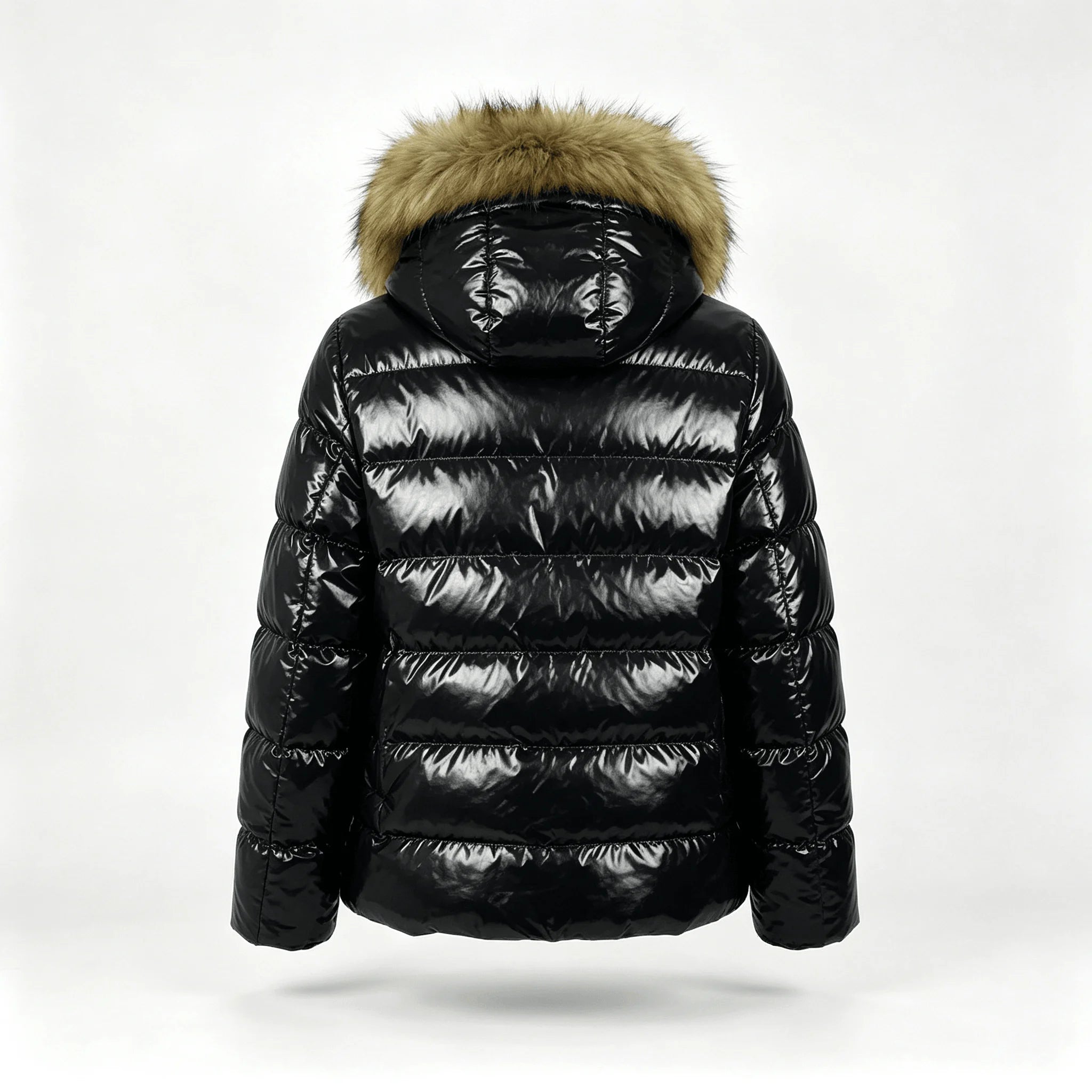 Shiny Hooded Puffer Jacket