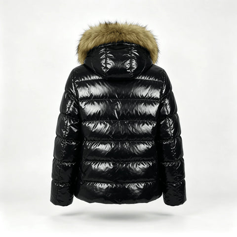 Shiny Hooded Puffer Jacket