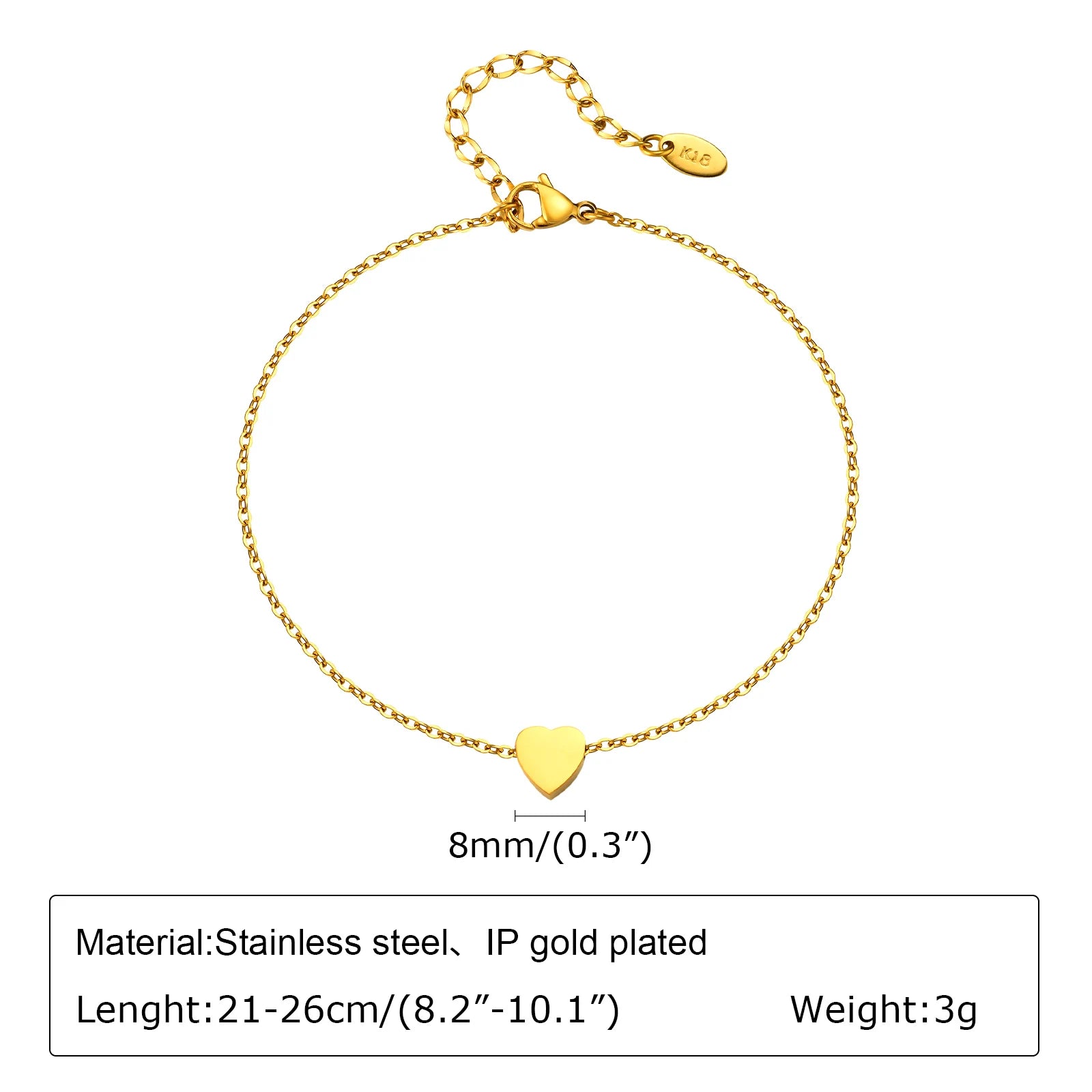 Stainless Steel Lucky Evil Eye Anklet Bracelet for Women