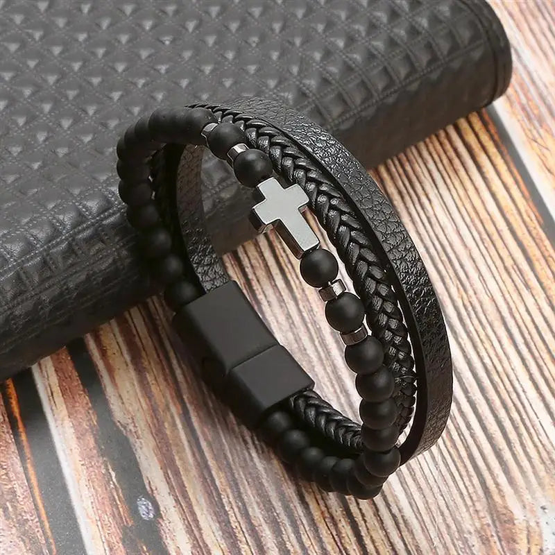 Layered Leather Bracelet