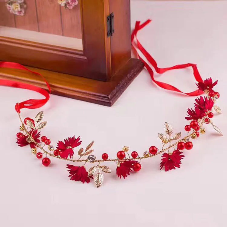 Girls' Floral Vine Ribbon Headband