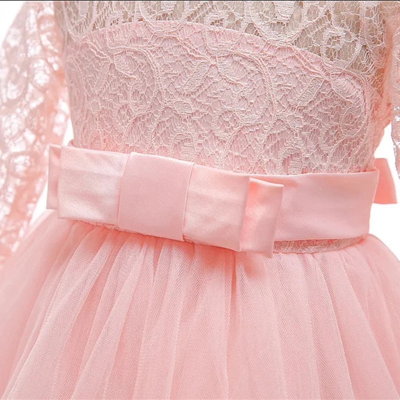 Long Lace Junior Bridesmaid Dress