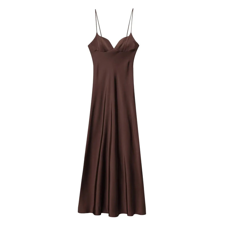 Satin Maxi Slip Dress