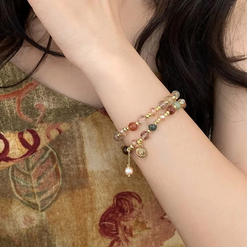 Vintage Double Layered Natural Stone Bracelet