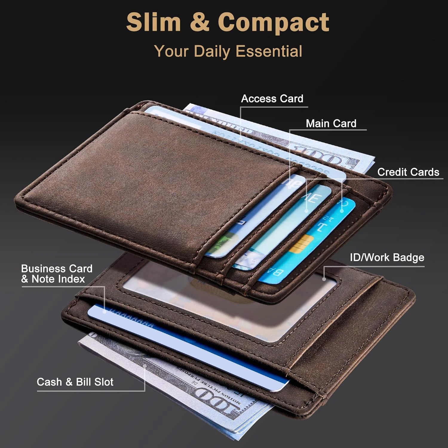 Slim Leather Card Holder