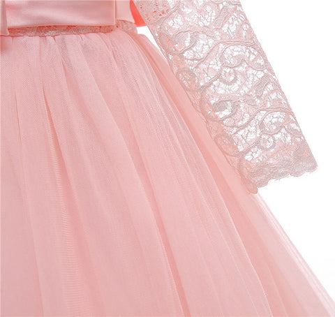 Long Lace Junior Bridesmaid Dress