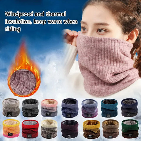 Fleece-Lined Knit Neck Warmer