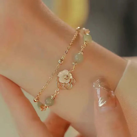 Fashion Colorful Beaded Orchid Pendant Bracelets