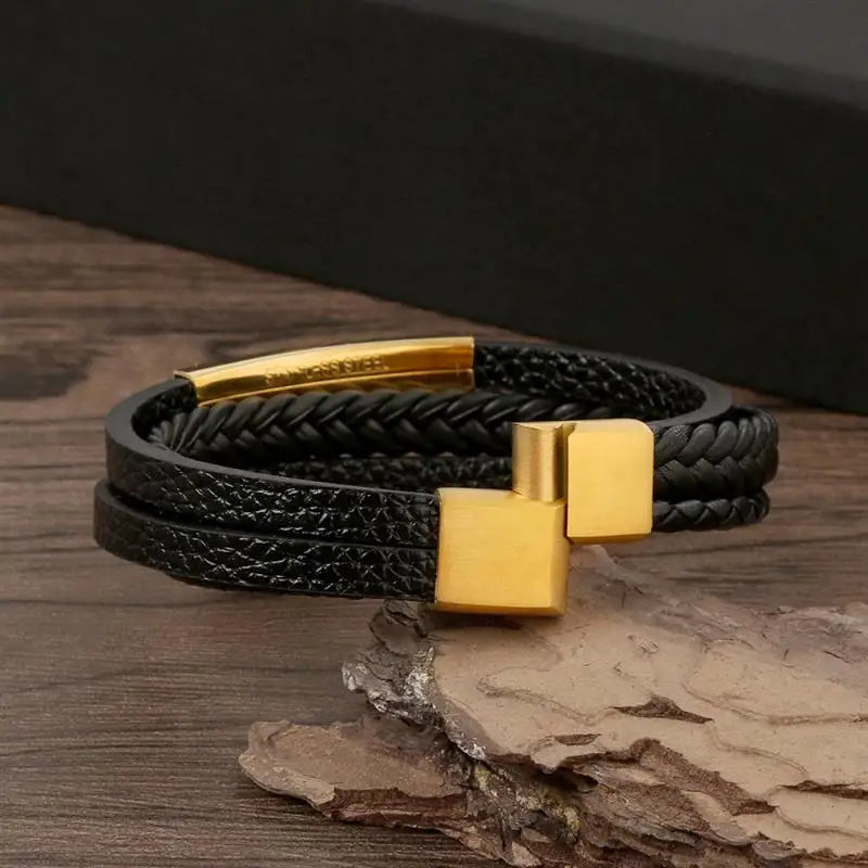 Layered Leather Bracelet