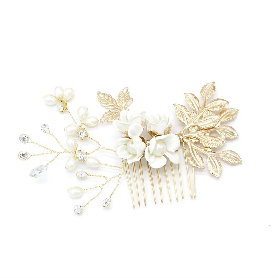 New pearl Crystal Rhinestone Hair Combs