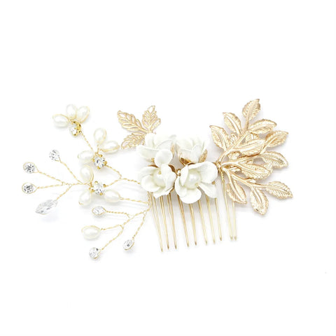 New pearl Crystal Rhinestone Hair Combs