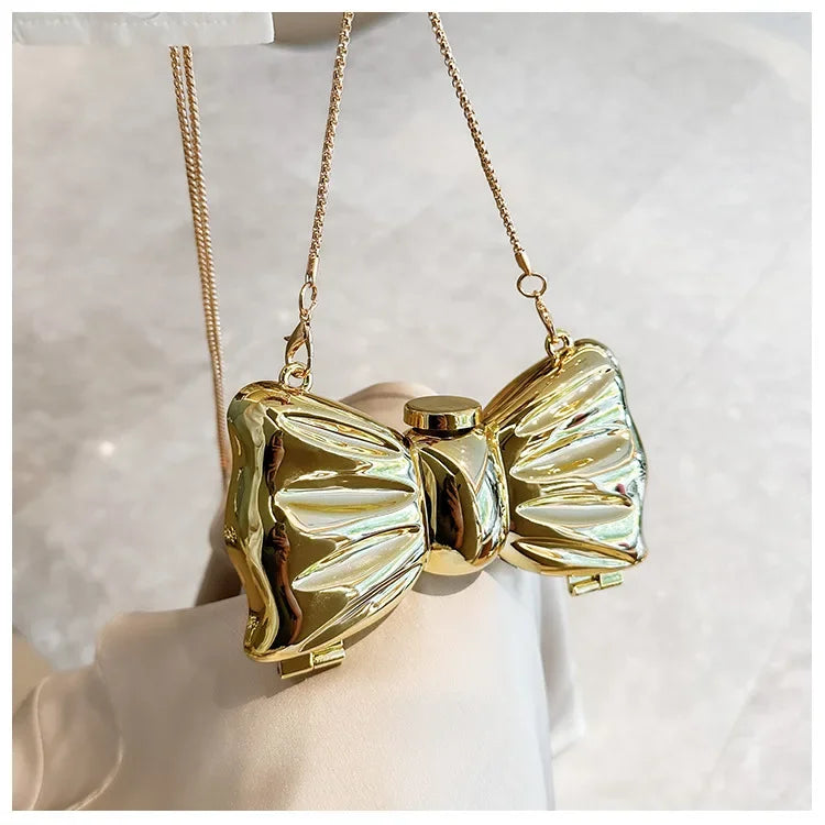 Gold Bow Evening Bag
