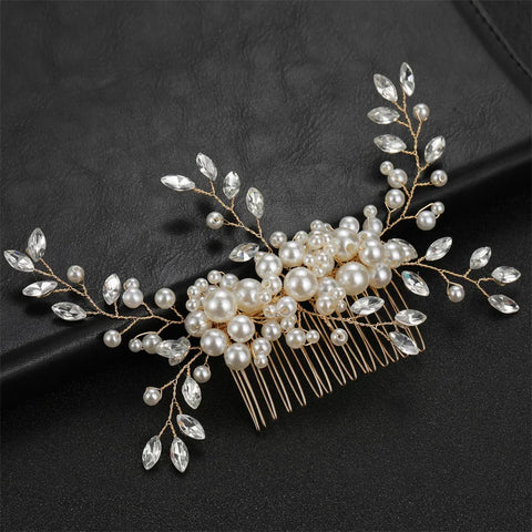 New pearl Crystal Rhinestone Hair Combs