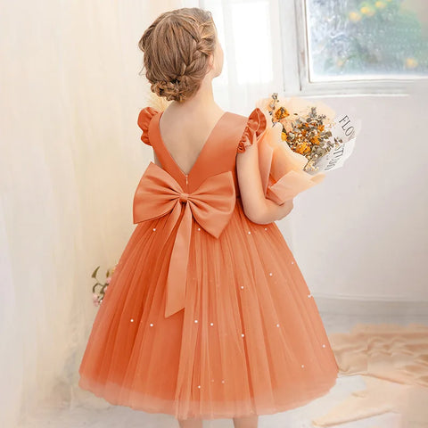 Tulle Party Dress with Big Back Bow