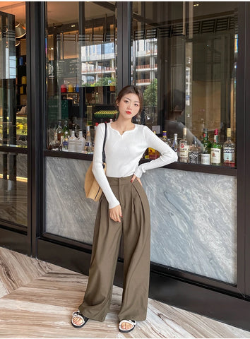 Ribbed V-Neck Sweater