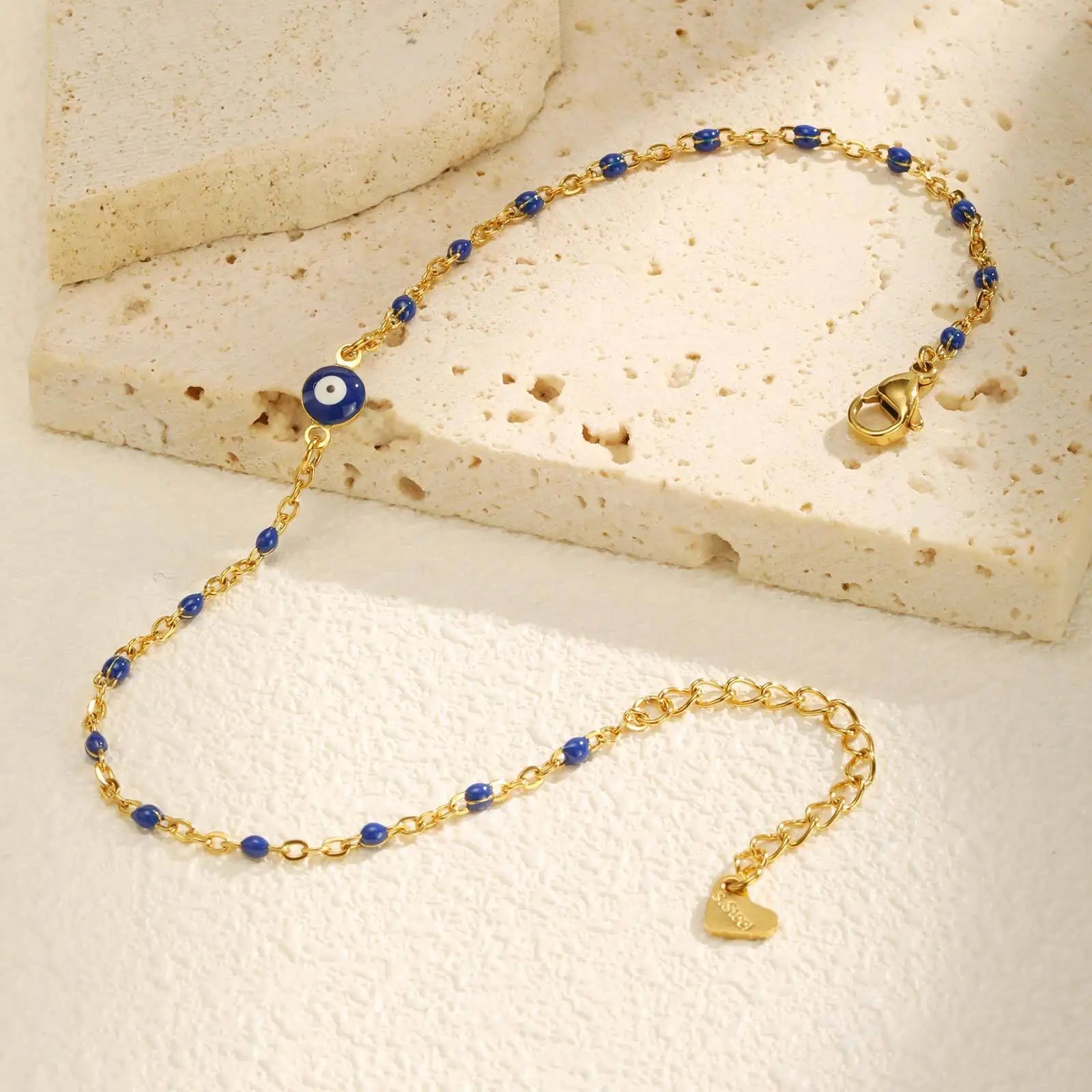 Stainless Steel Lucky Evil Eye Anklet Bracelet for Women