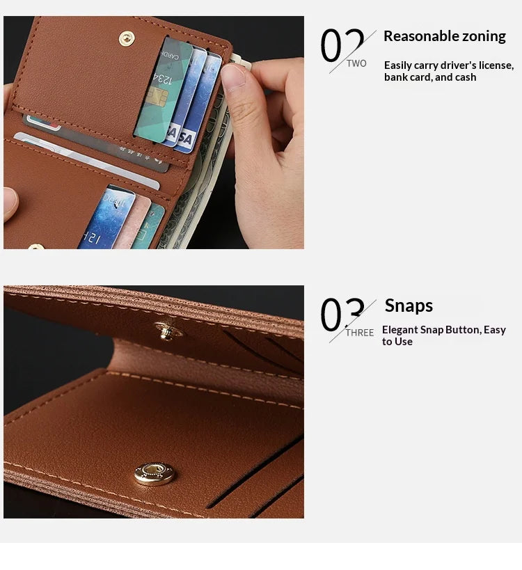Compact Faux Leather Wallet