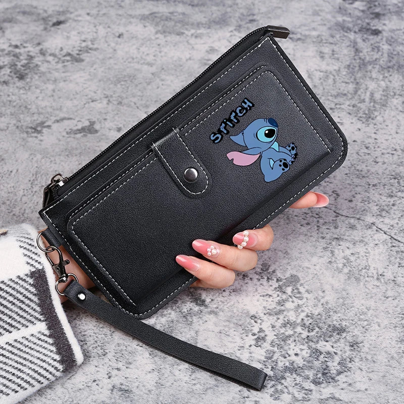 Disney Stitch Wallets for Women Anime Cartoon