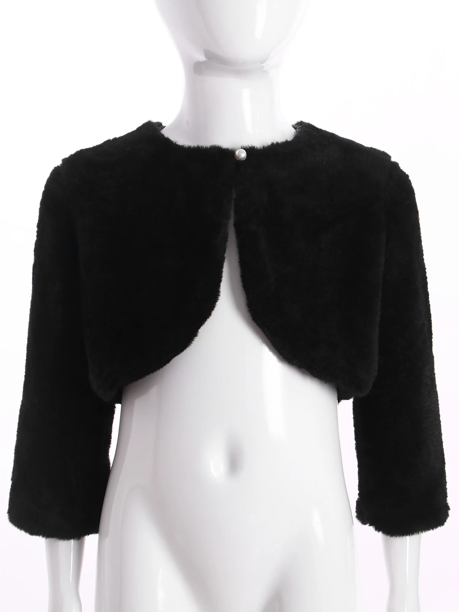 Girls' Faux-Fur Bolero Shrug