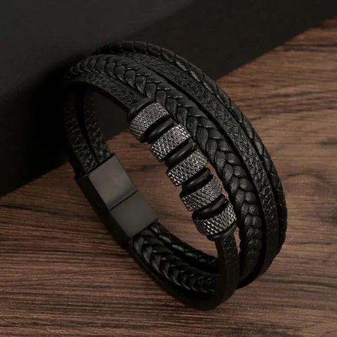 Layered Leather Bracelet