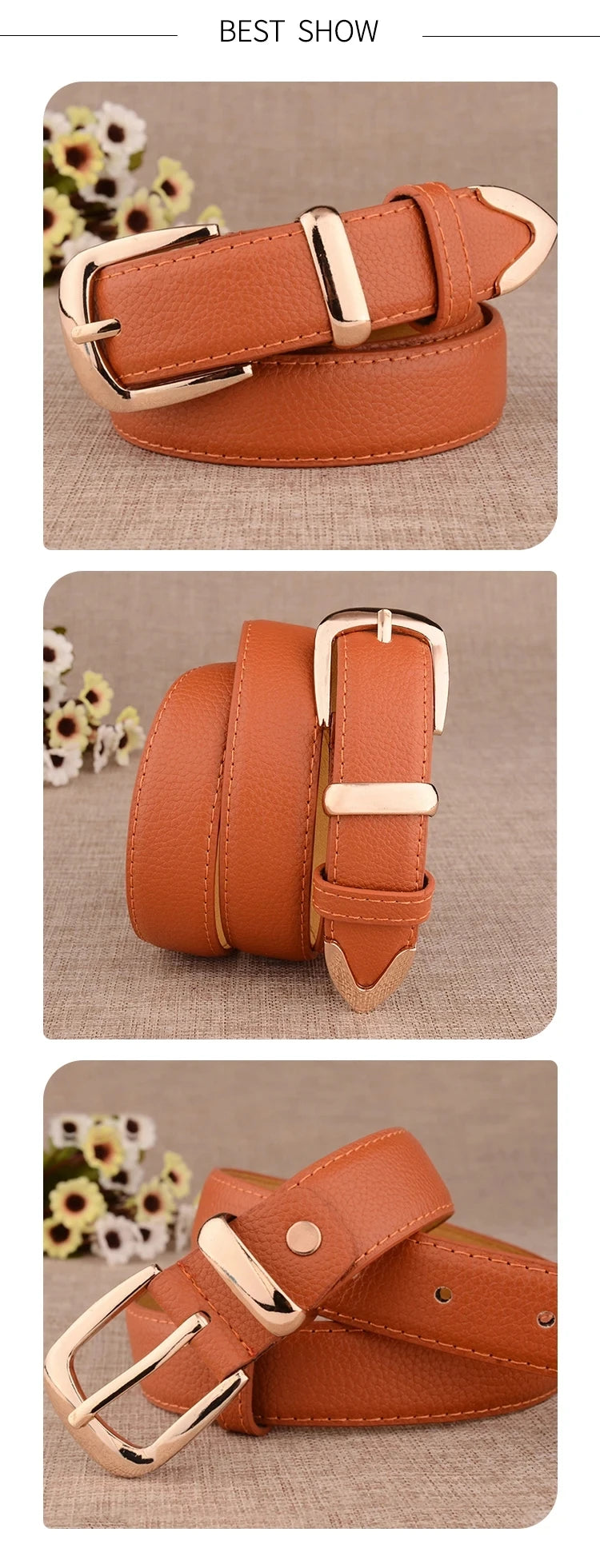 Classic Gold-Buckle Belt
