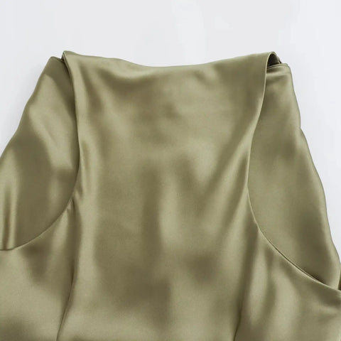 Satin Midi Slip Dress