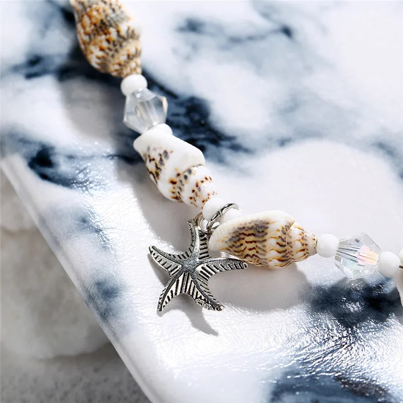 Starfish Beaded Anklet