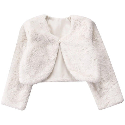 Girls' Faux-Fur Bolero Shrug