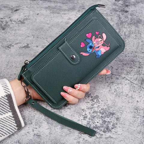 Disney Stitch Wallets for Women Anime Cartoon