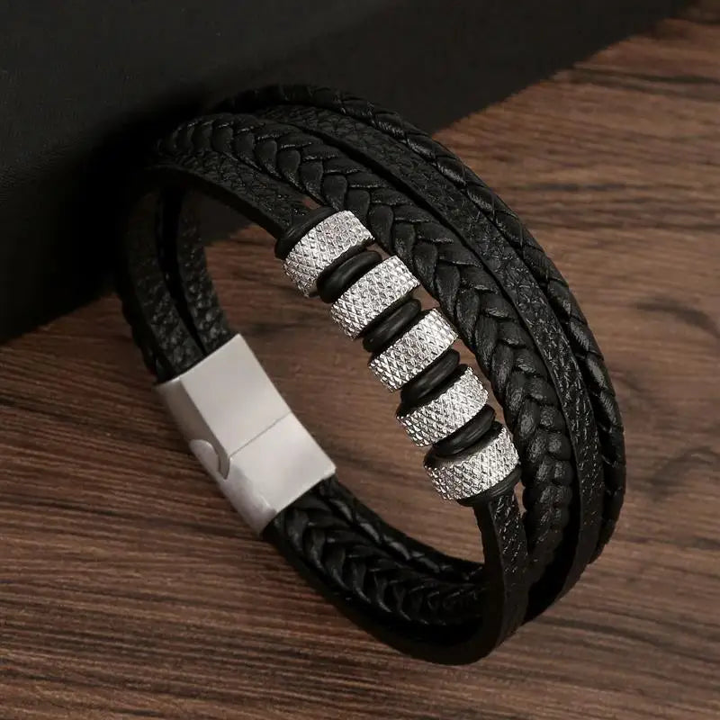 Layered Leather Bracelet