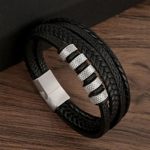 Layered Leather Bracelet
