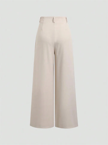 Pleated Wide-Leg Trousers