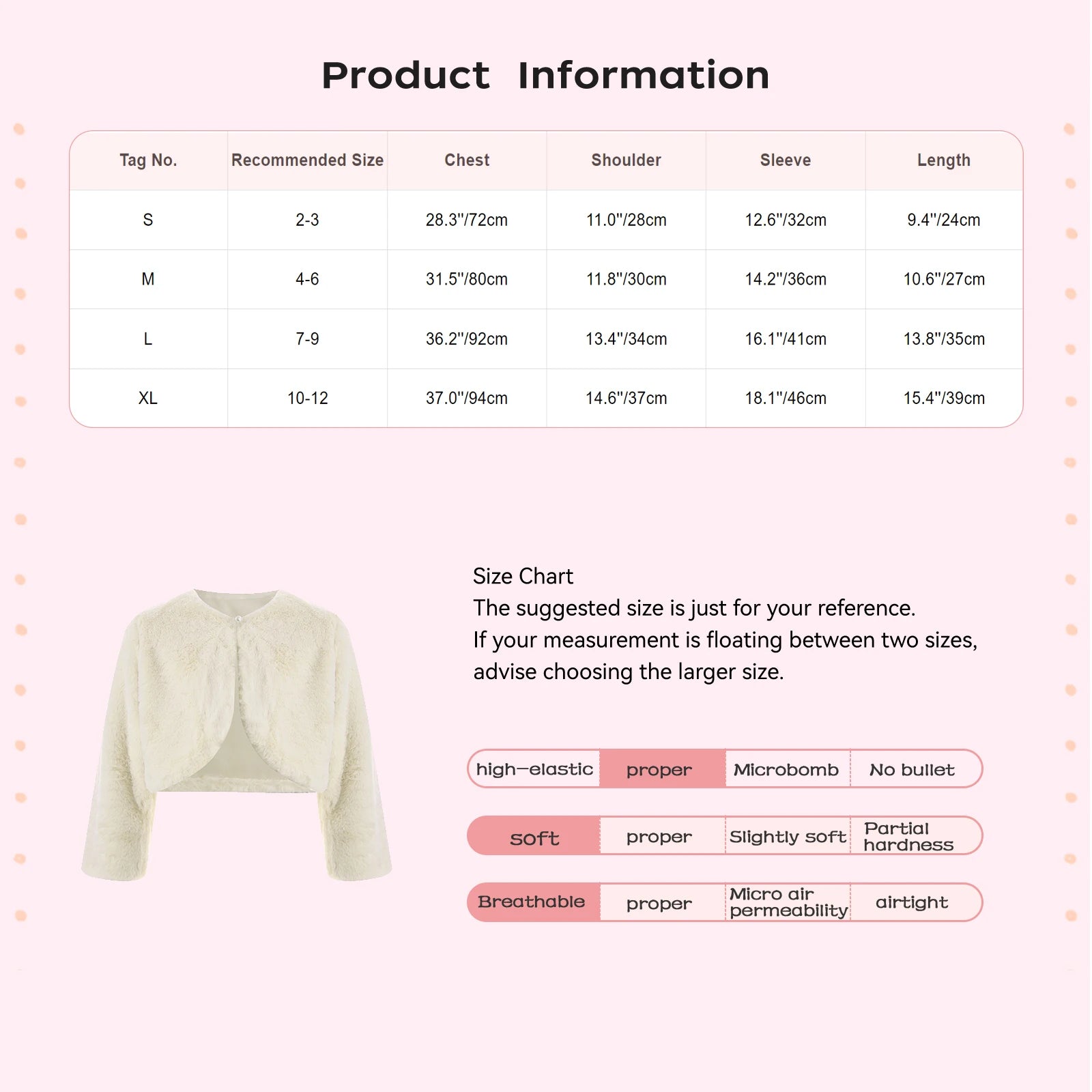 Girls' Faux-Fur Bolero Shrug