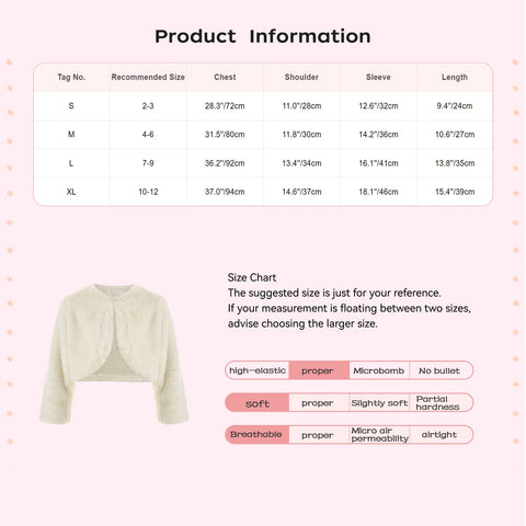 Girls' Faux-Fur Bolero Shrug