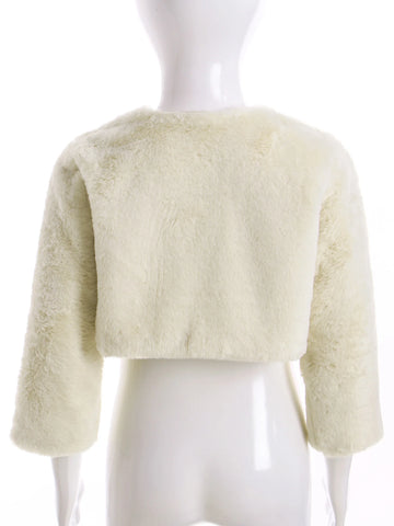 Girls' Faux-Fur Bolero Shrug