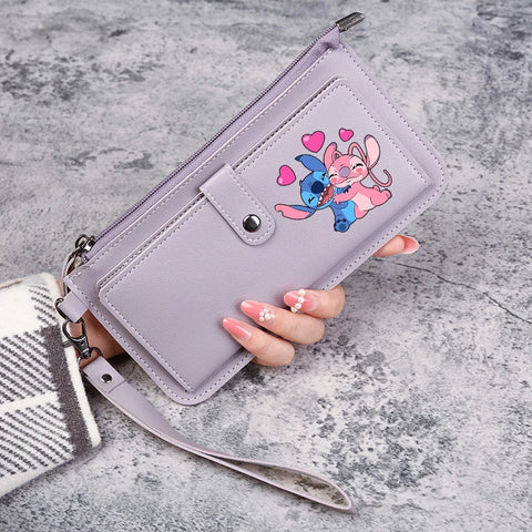 Disney Stitch Wallets for Women Anime Cartoon