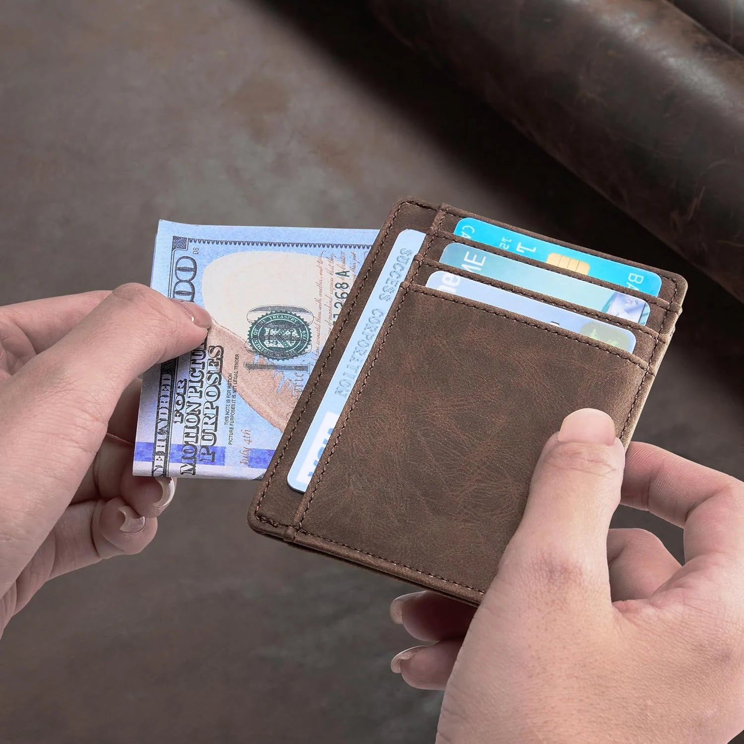 Slim Leather Card Holder