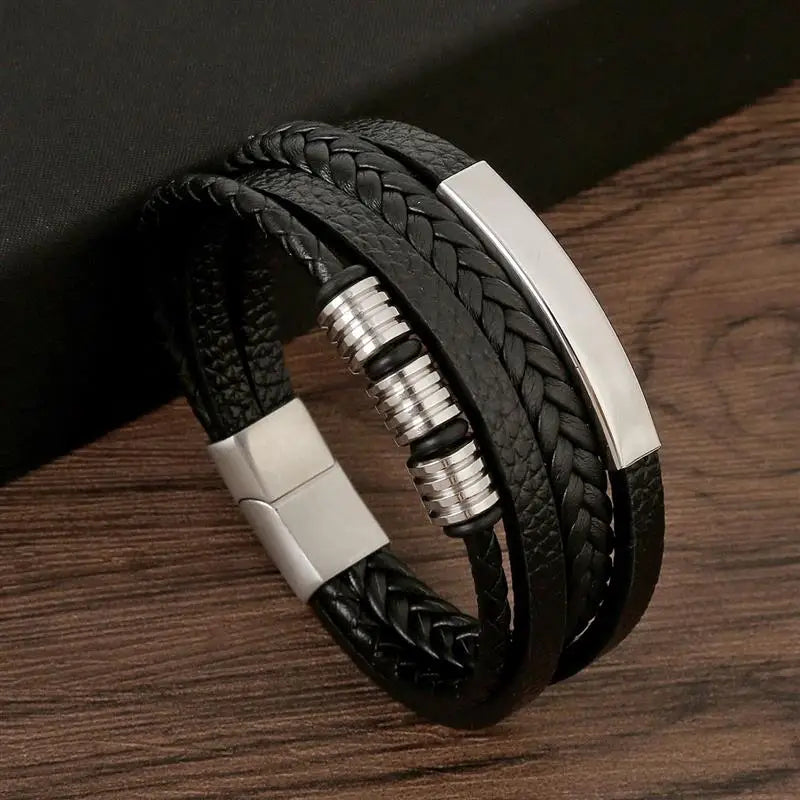 Layered Leather Bracelet