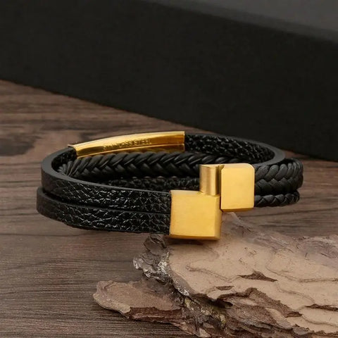 Layered Leather Bracelet