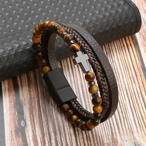 Layered Leather Bracelet