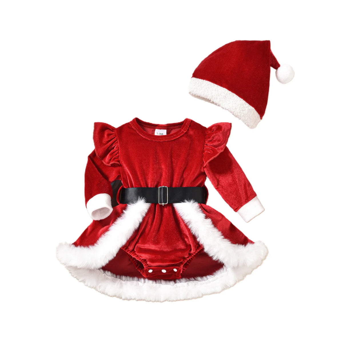 Baby Girls' Velvet Christmas Romper Dress