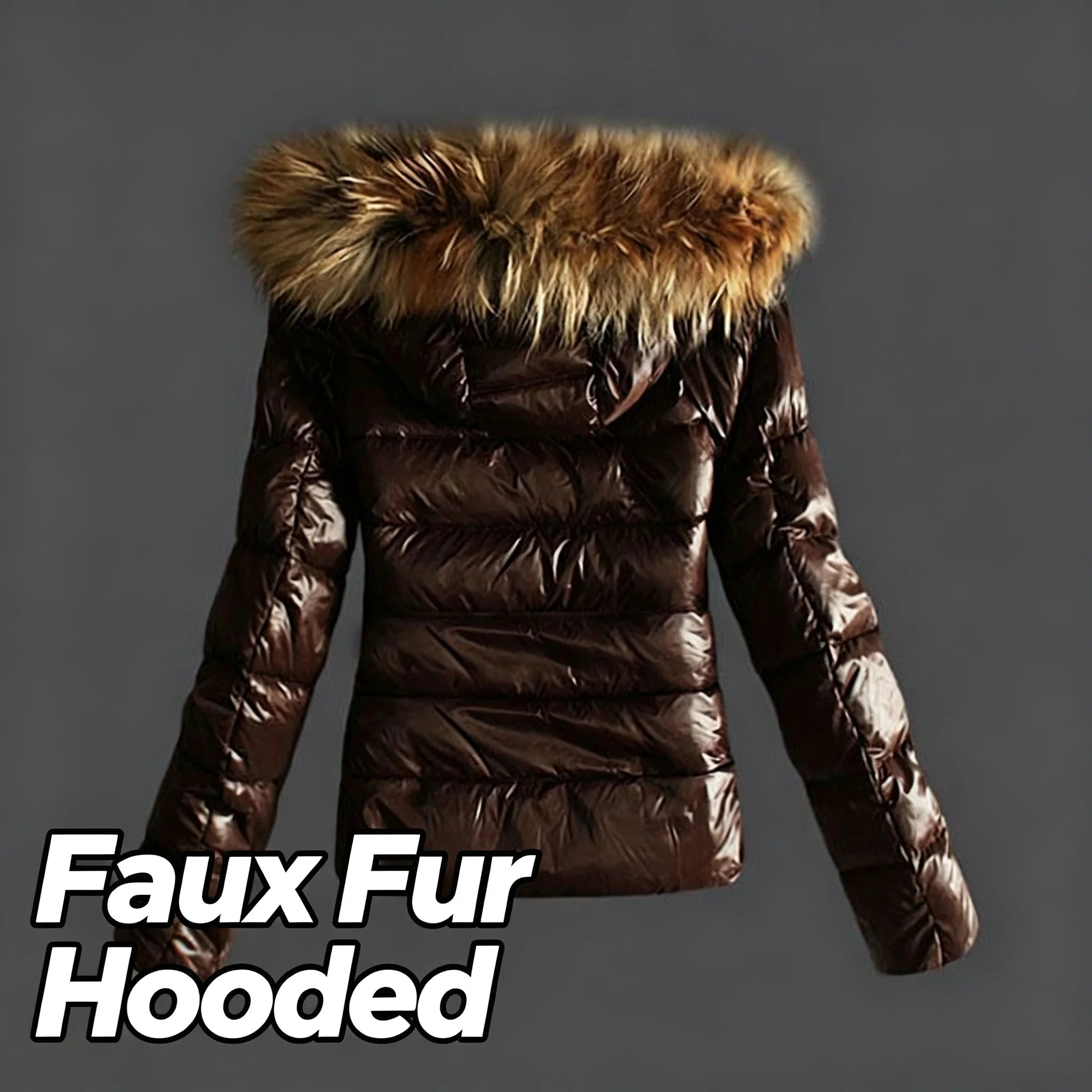 Shiny Hooded Puffer Jacket
