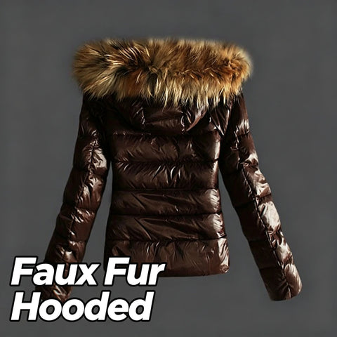 Shiny Hooded Puffer Jacket