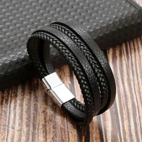 Layered Leather Bracelet
