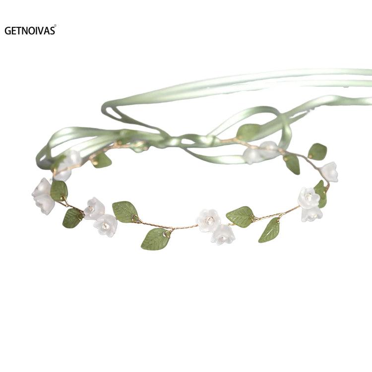Girls' Floral Vine Ribbon Headband