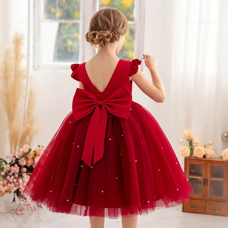 Tulle Party Dress with Big Back Bow